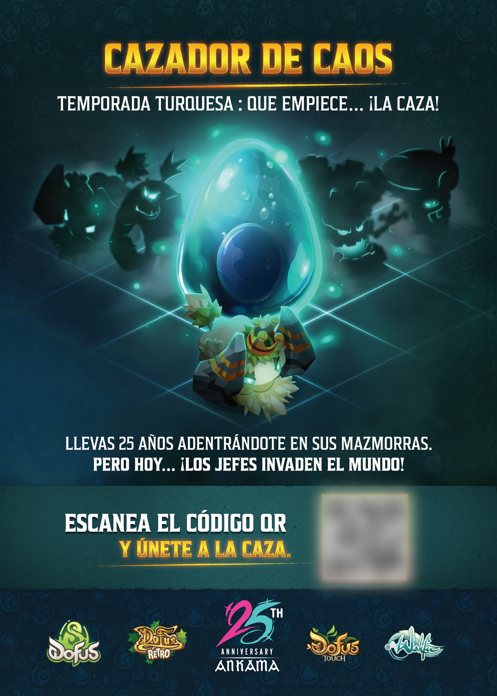 Cartel promocional del evento Cazador de Caos