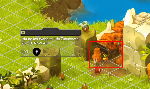 Zanahowia fresca señalada en el mapa