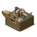 Caja de madera de álamo llena